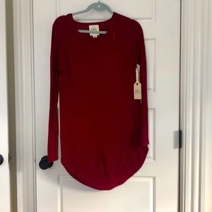 Red long sweater